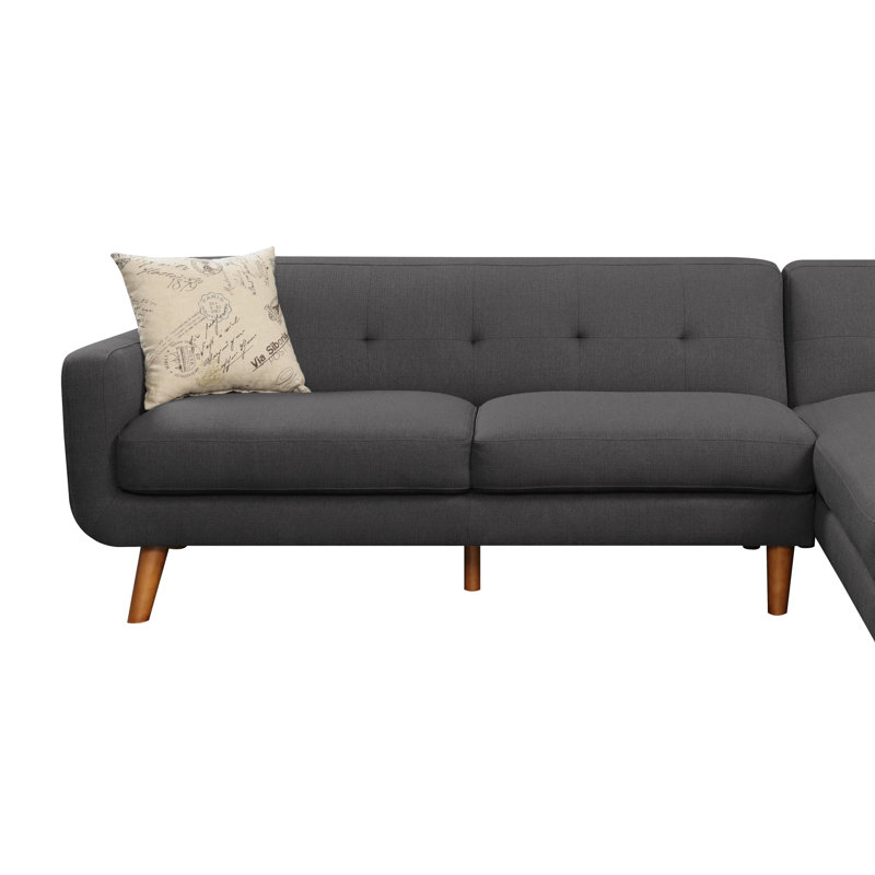 Canapé modulaire faisant face à la droite de 111 po Hoeft, Gris anthracite
