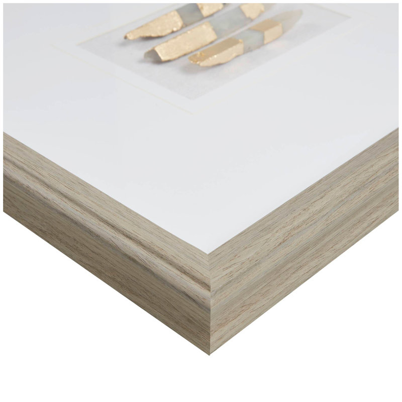 Boîte murale décorative en agate naturelle blanc cassé