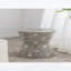Tabouret de jardin effilé D14x19 Capiz, table d'appoint décorative avec incrustation élégante et design fonctionnel pour l'intérieur