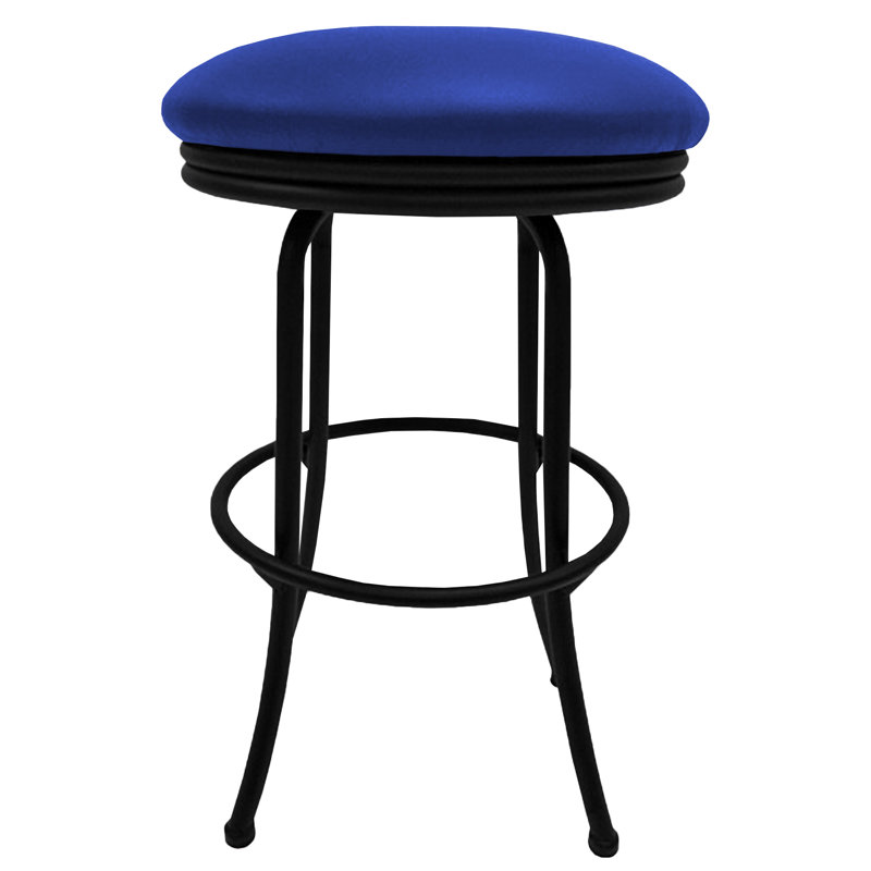 Tabouret de bar et de comptoir pivotant Haughton, Bleu, Beige, Tabouret de comptoir (assise de 26 po de hauteur)