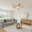 42 Inch Modern Ceiling Fans With Lights And Remote Control, 5 Solide Wood Blades, Reversible DC Motor-758228090-758228092