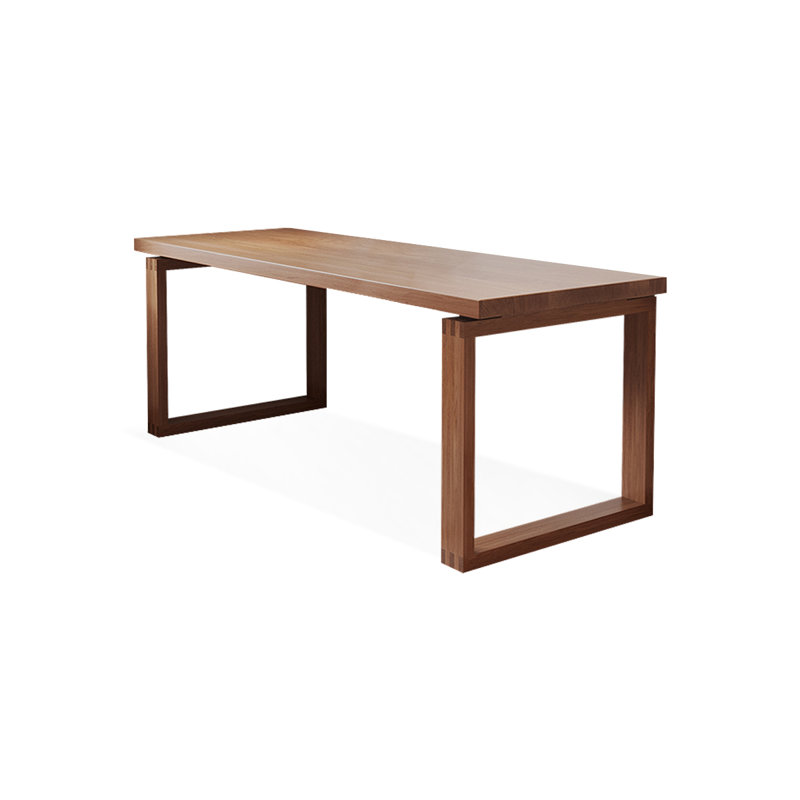 Bureau rectangulaire en bois massif brun clair, H 29,53 po x l 62,99 po x P 23,62 po