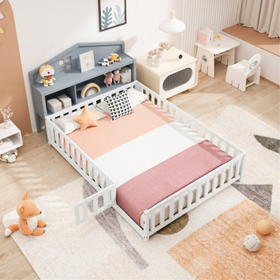 Headboards For Full-Size Montessori Floor Bed White,Freely Collocation
