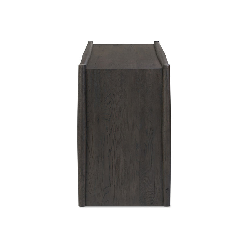 Glenview 60'' W Solid Wood Console Table, Smoked Black Oak