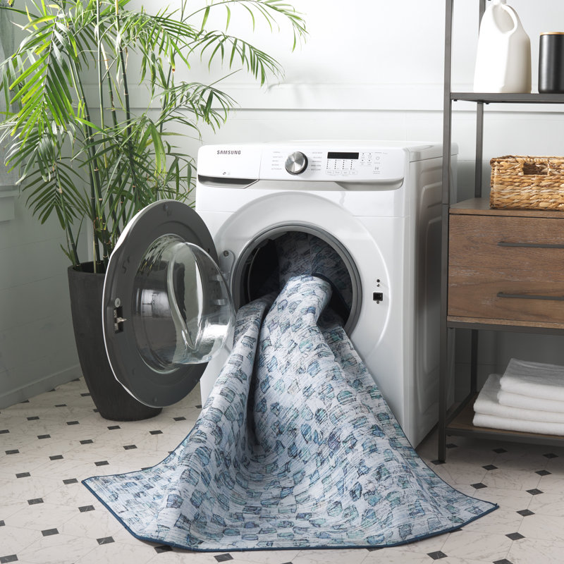 Brisseida Tacoma Performance Machine Washable Abstract Rug, Rectangle 8' x 10'
