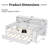 Wooden Full Size Daybed with Trundle Storage Shelves & Study Desk Antique White Multi-Functional Bed Frame