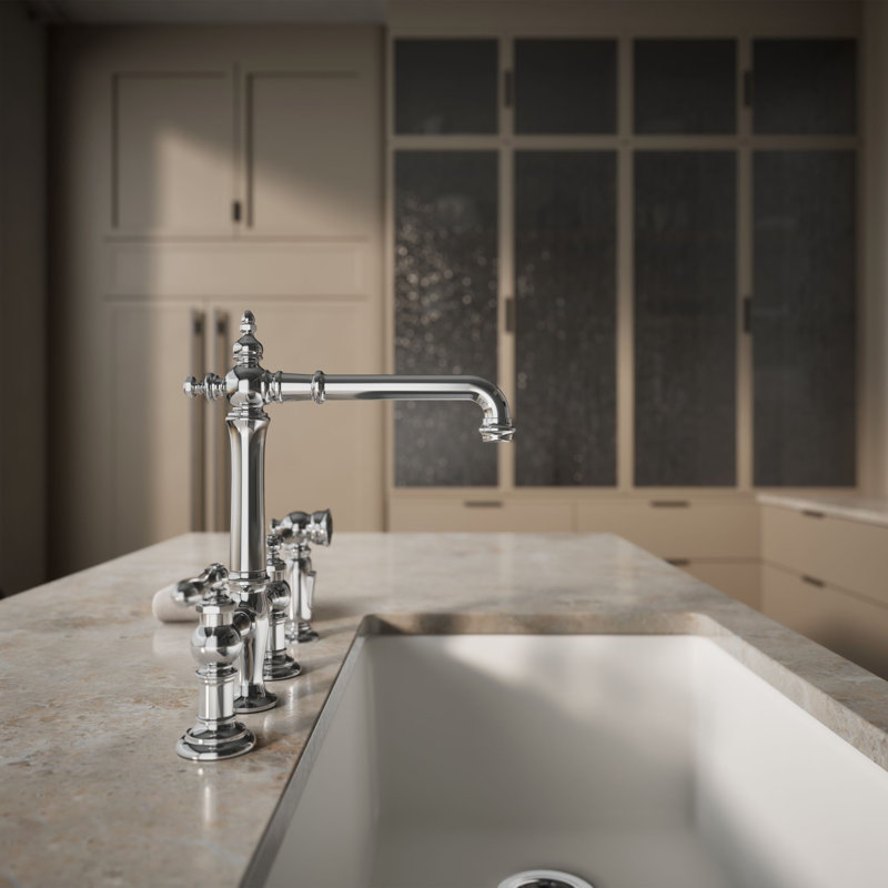 Artifacts® Bridge Faucet, Lever Handle, Polished Chrome