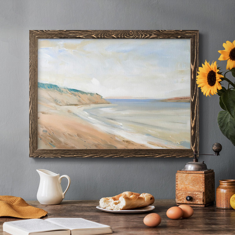 Shoreline Study I, reproduction d'art sur toile, H 28 po x l 42 po, Noyer