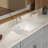 21" L X 15" W Rectangular Undermount Bathroom Sink White Ceramic Bathroom Sink With Overflow