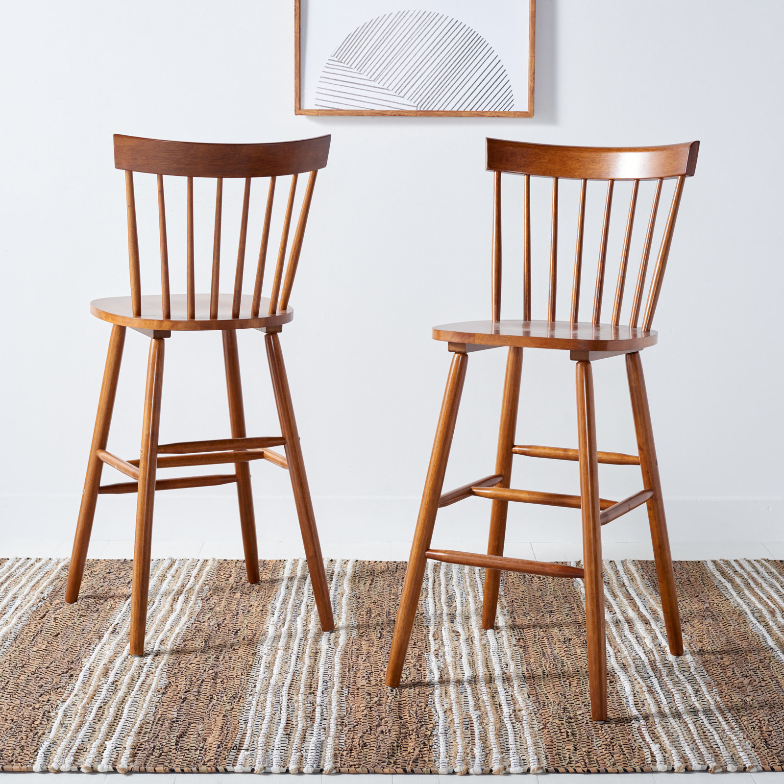 Stacee 29" Bar Stool, Bar Stool (29" Seat Height), Walnut