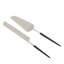 Ensemble de 2 desserts en acier inoxydable noir et argent Glynn-1626027296