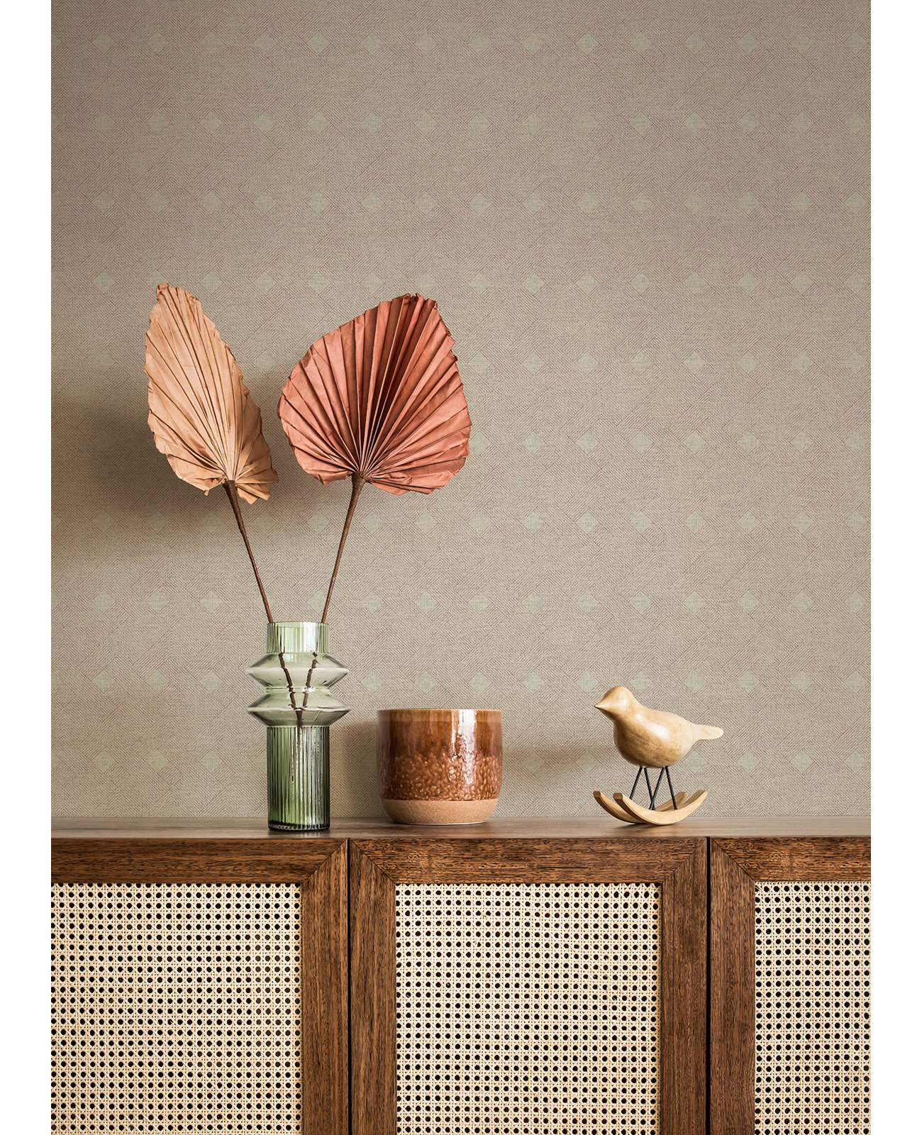 Geometric Wallpaper, Maroon