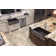 33" Hammered Copper Apron Front Single Basin Kitchen Sink w/ Scroll Design and Nickel Background