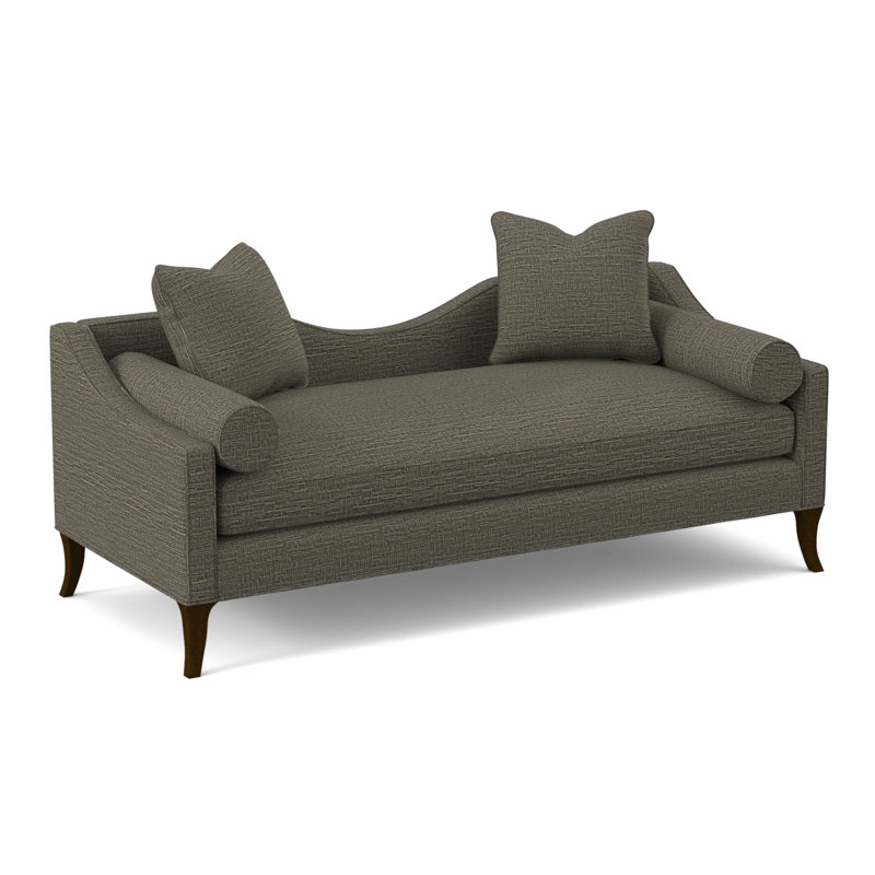 Audrey Chaise Lounge, American Walnut, Margaret Lipstick Polyester Blend