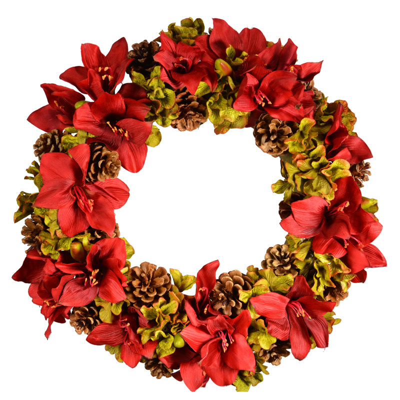 Couronne amaryllis, H 17 po x l 17 po x P 4 po