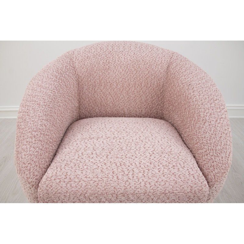 Olivia Swivel Barrel Chair, Dusty Rose
