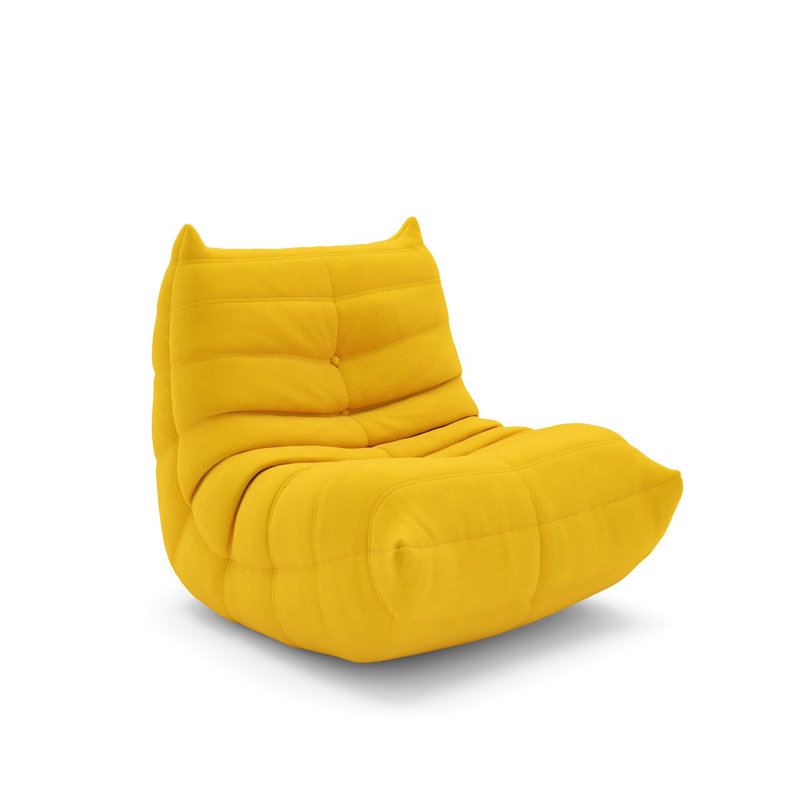 Fauteuil d'appoint rembourré en mousse Lily Kids, Jaune