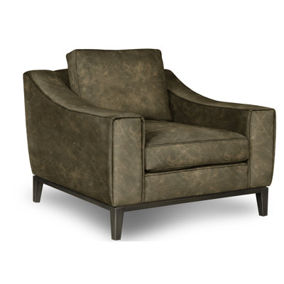 Fauteuil en cuir véritable Parisian