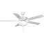 Joines Ventilateur de plafond blanc à 5 pales avec moteur AC-32050529