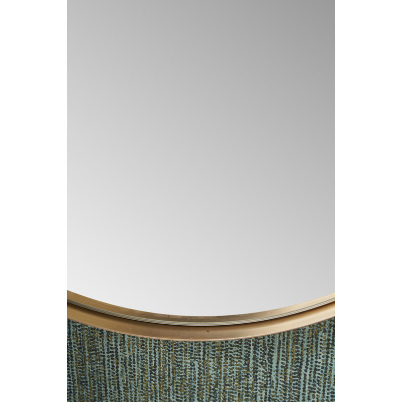 Stainless Steel Round Wall Mirror, Brushed Gold, 60cm x 60cm