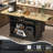 71.3" Large Kitchen Island with Drop Leaf, Power Outlet, Kitchen Rolling Island Cart w/ 3 , Island Table with Trash Storage Cabinet & 3 Large Storage Rack, Spice Rack, White-952232996