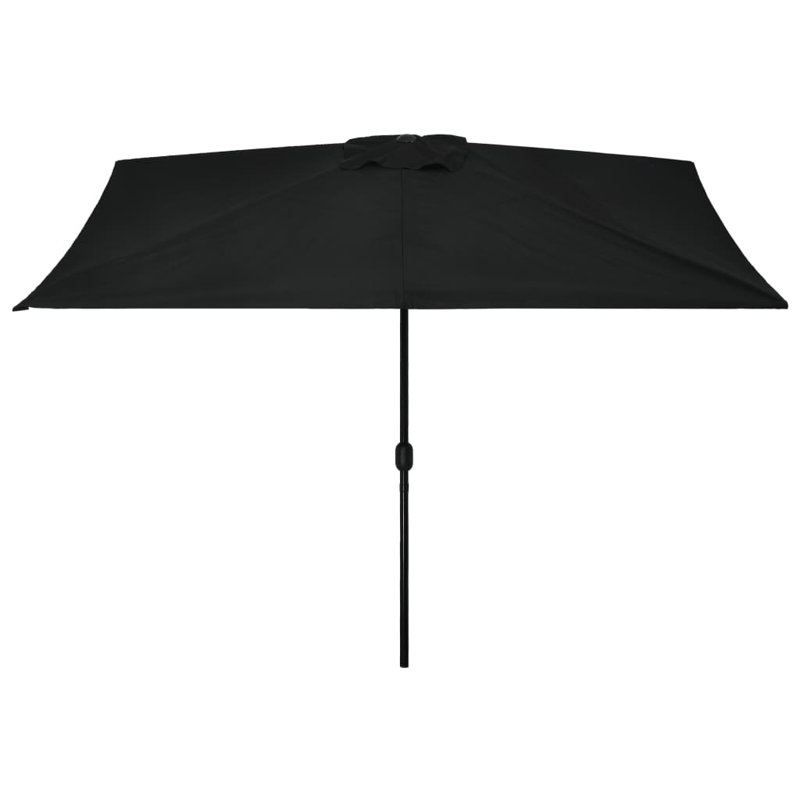 Kylander Rectangular Market Umbrella, Black