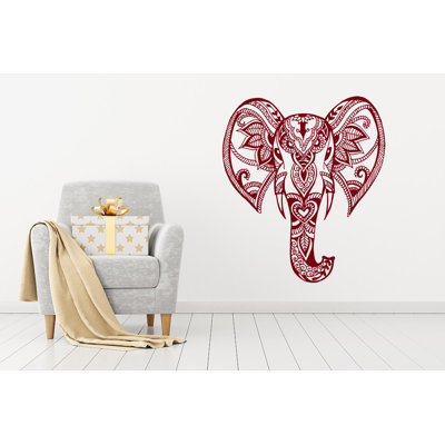 Décalcomanie murale éléphant mehndi Yatton