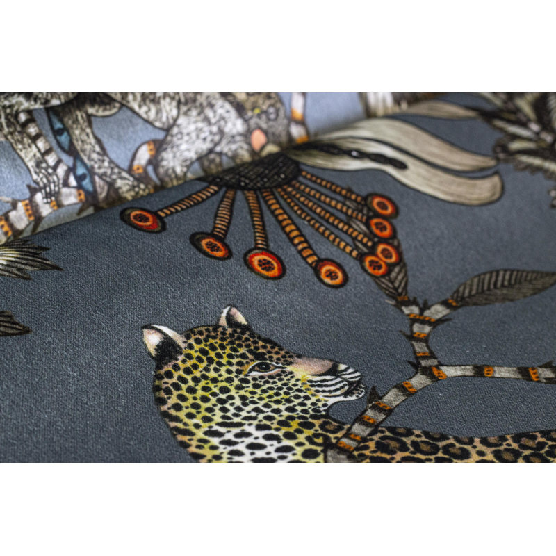 Ardmore 'Monkey Bean' Velvet Fabric, Ash