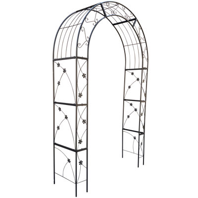 Metal Garden Arch Garden Arbor Trellis Climbing Plants Support  Arch Outdoor Arch Wedding Arch Party Events Archway Black