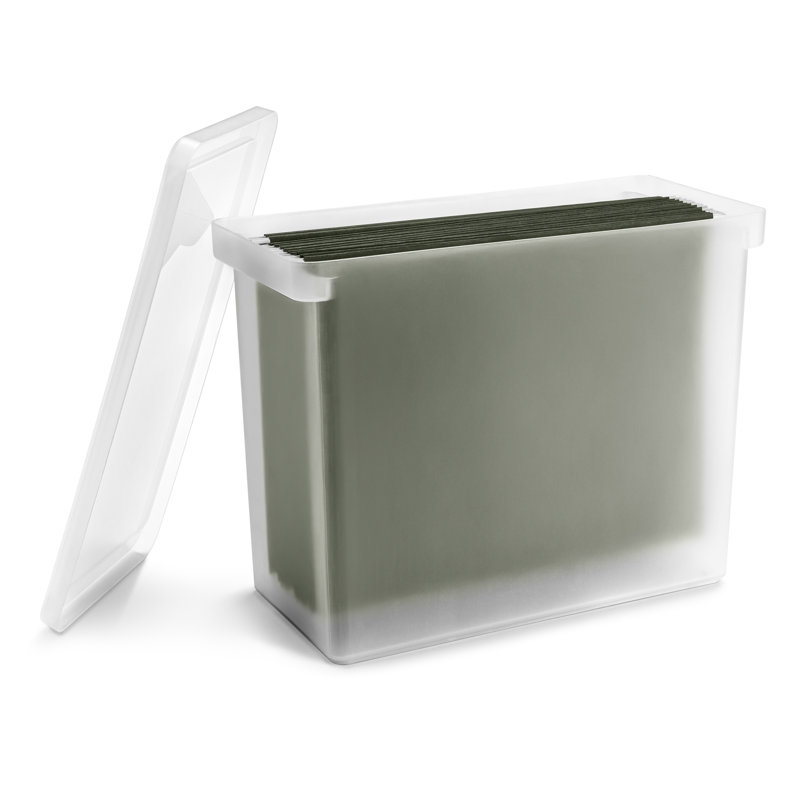  Stationery File Box - Binder & Notebook Bin with Lid