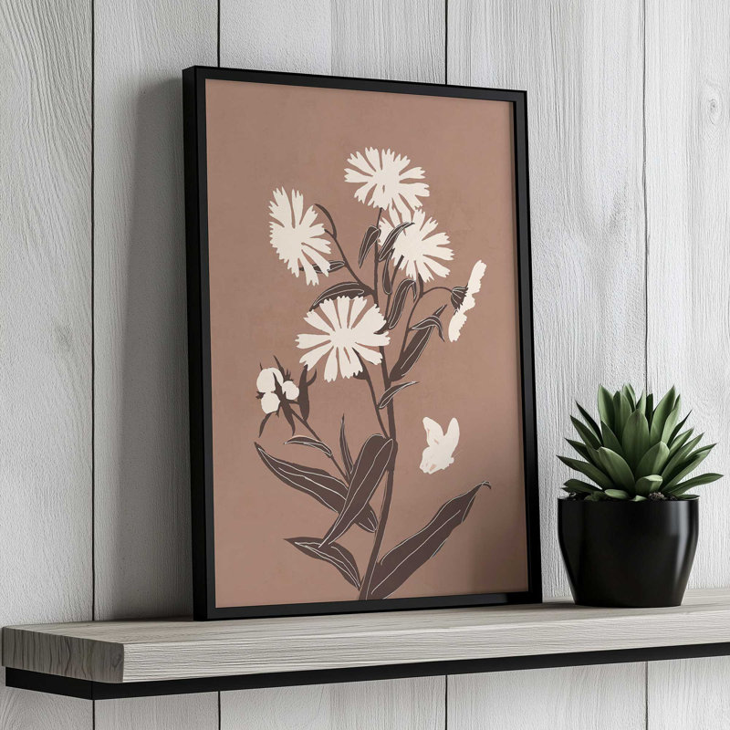 Abstract Flowers 16 By Thingdesign Art Print, 30" H x 20" W, White