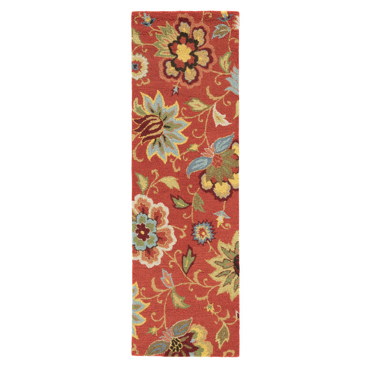 Schupple Wool Floral Indoor Rug