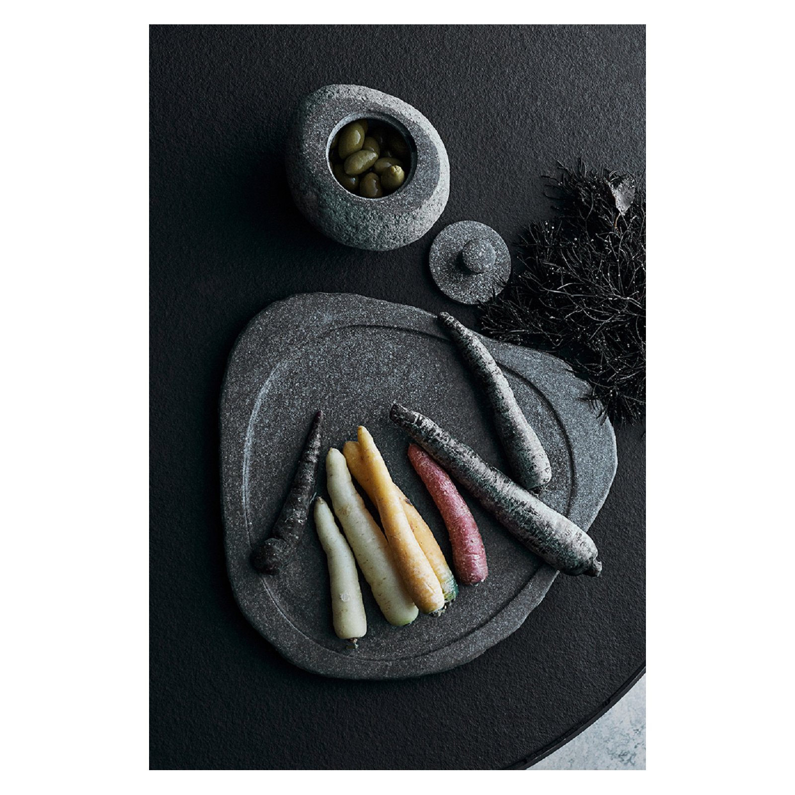 Abstract Riverstone Platter