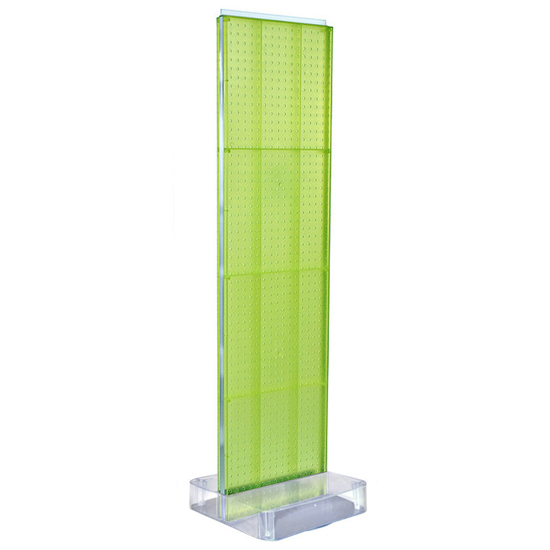 Two-Sided Pegboard Floor Display On a Square Studio Base: Panel Size: 16"W x 60"H