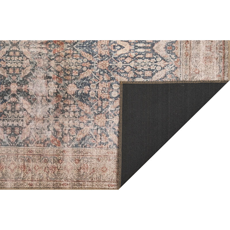 Shylei Machine Woven Rectangle 7'6" x 9'6" Cotton/Polyester Area Rug in Brown