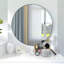 Grand miroir noir de 24 po pour une touche décorative dans votre maison fixé au mur avec une apparence lumineuse et élégante-803173349