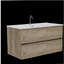 Meuble-lavabo mural en chêne brut et chêne brut 36 po avec évier intégré en céramique avec trop-plein Gloria-1056220232-1056220238