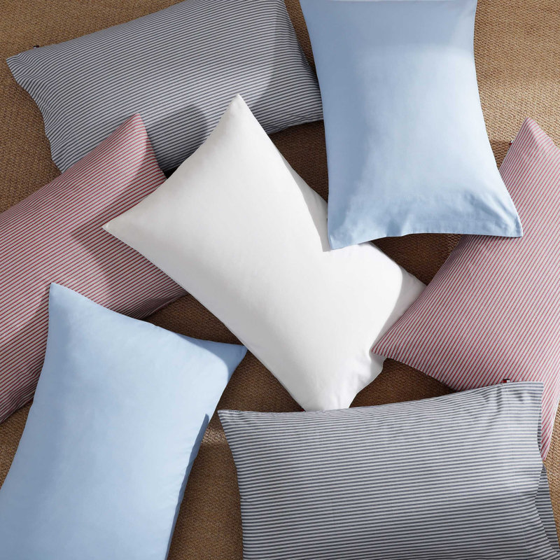 Tommy Hilfiger Hilfiger Essentials Cotton Solid White 2 Piece Standard Pillowcase Set, White