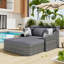 133cm Wide Curved Metal Patio Daybed