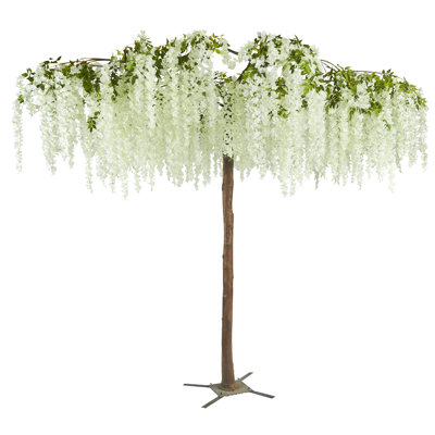 78'' Faux Flowering Tree in Metal Freestanding