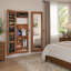 Armoire à bijoux murale en bois massif avec miroir pleine longueur et système d'éclairage DEL automatique-470395086