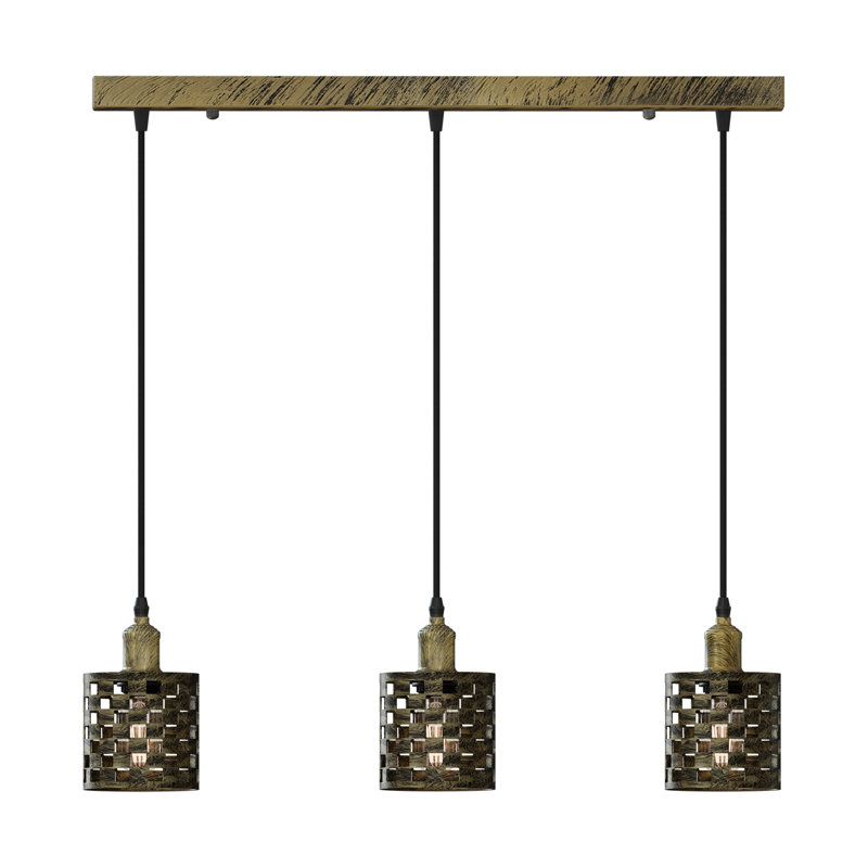 Timmer 3 - Light Kitchen Island Pendant, Brushed Brass