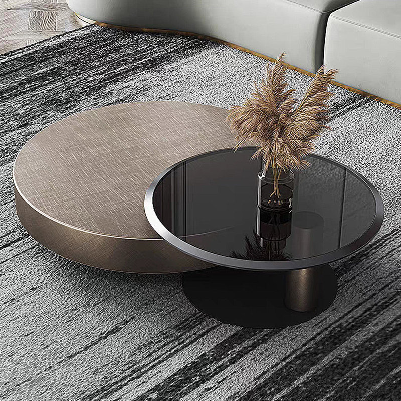 Ensemble de tables basses modernes et minimalistes, H 12,6 po x L 31,5 po x l 31,5 po