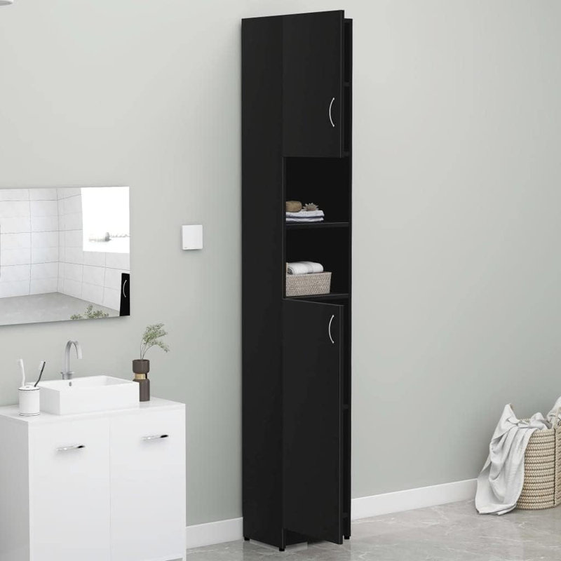 Armoire à linge Meinke, Noir