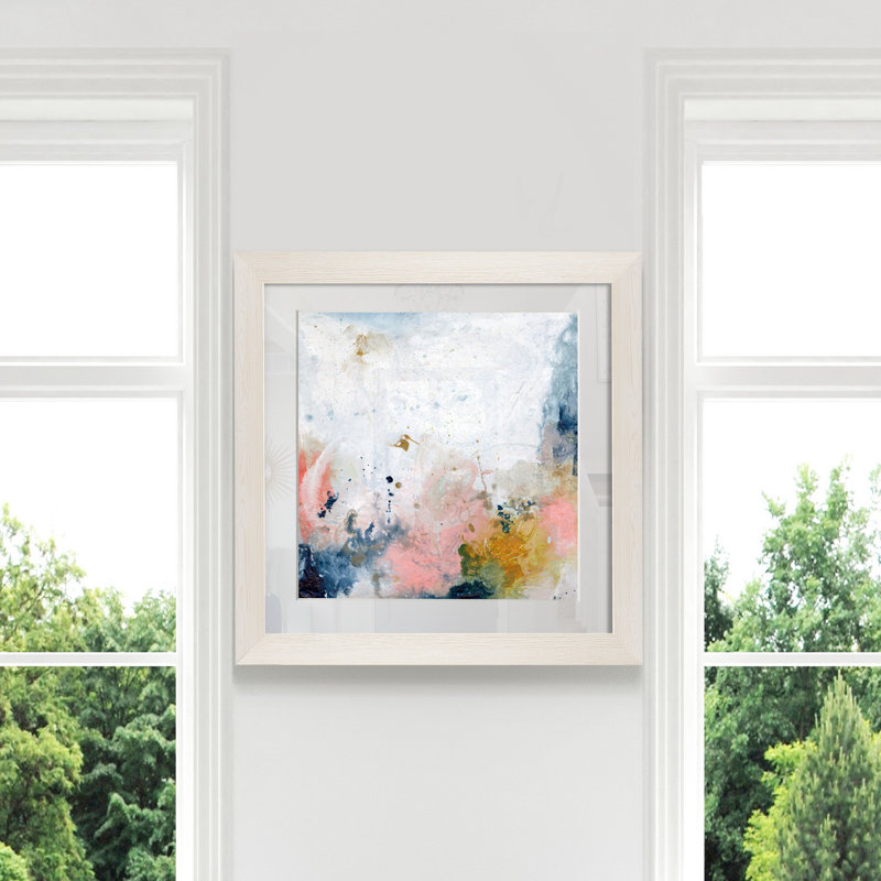Pastel Fantasy IV-imprimé sur papier, H 27,5 po x l 27,5 po x P 1,5 po, Cadre blanc