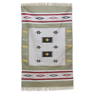 Wool Abstract Indoor Rug
