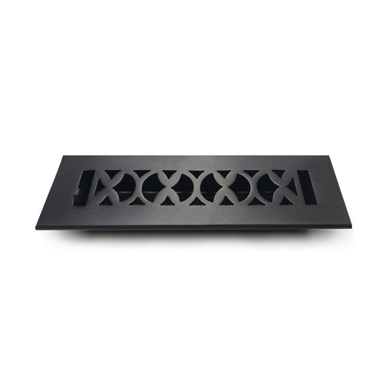 Grille de plancher en métal, 14" L x 2" W x 2.35" H, Black