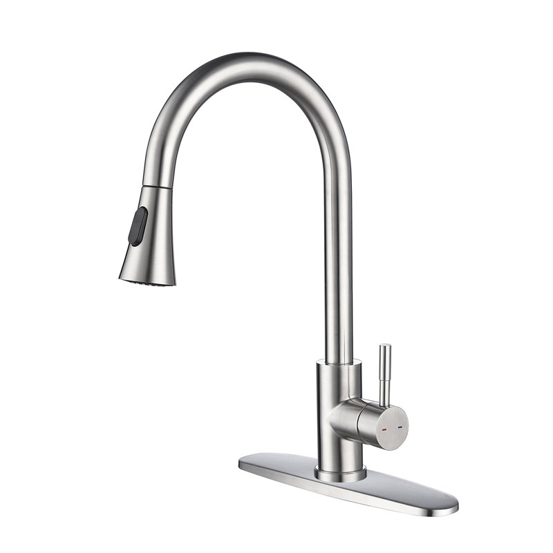 Kitchen Faucet With Pull Out Spraye, Brushed Nickel