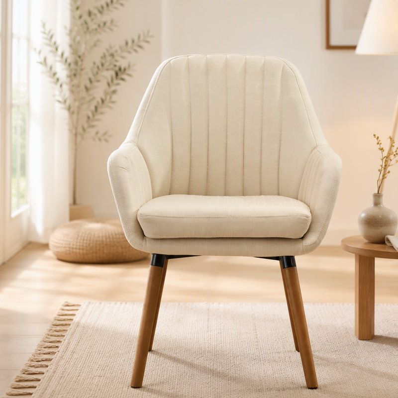Fauteuil d'appoint contemporain en tissu alliant confort, style et durabilité pour un espace de vie moderne et invitant