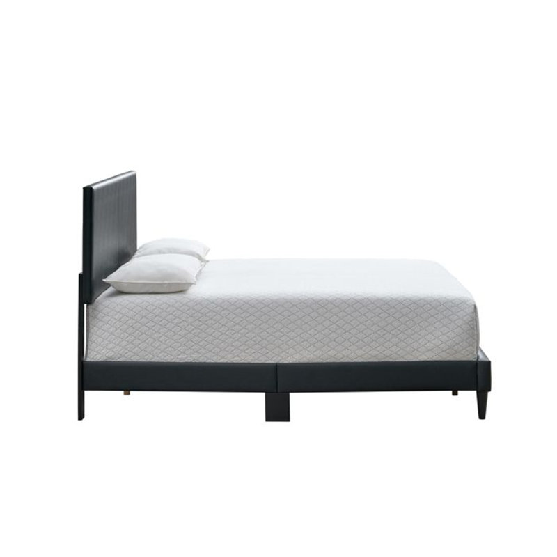 Lit Baron (matelas non inclus), Noir, Très grand
